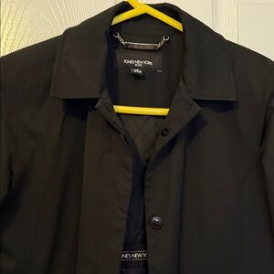 Jones New York Men's Black Trench Coat